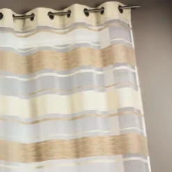 Voilage jacquard à rayures horizontales