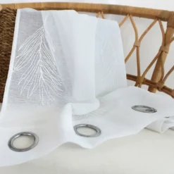 Voilage à oeillets feuille de palmier
