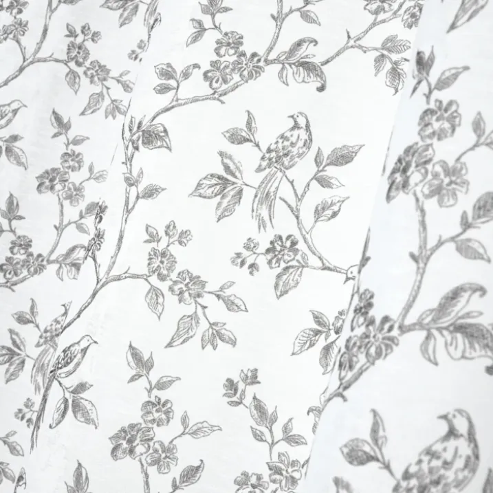 Voilage à oeillets imprimé floral