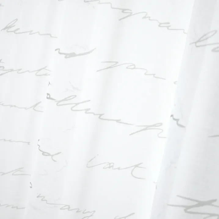 Voilage à oeillets imprimé texte