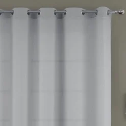 Voilage à oeillets tissé avec relief effet froissé