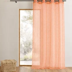 Voilage organza brodé bulles