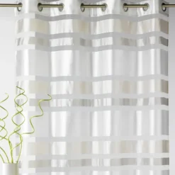 Voilage organza coloré aux rayures horizontales