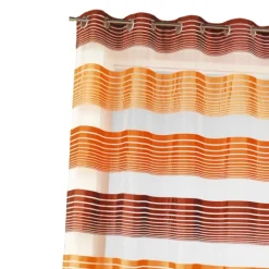 Voilage organza à fines rayures horizontales colorées