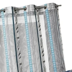 Voilage organza à fines rayures zébrées