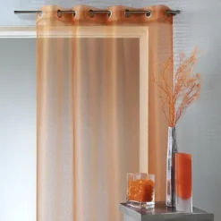 Voilage organza à fines rayures horizontales