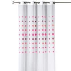 Voilage organza à pois géométriques