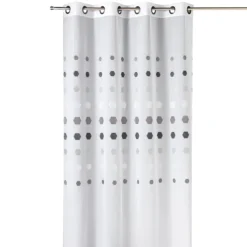 Voilage organza à pois géométriques