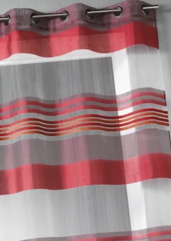 Voilage organza rayures horizontales tissées
