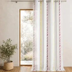 Voilage organza à rayures verticales