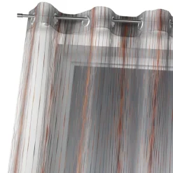 Voilage organza rayures verticales tissées