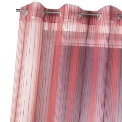 Voilage organza rayures verticales tissées