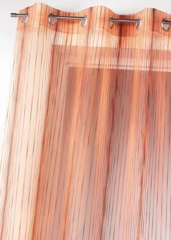 Voilage organza rayures verticales tissées