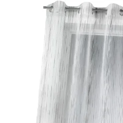 Voilage organza rayures verticales tissées