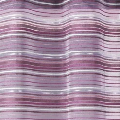 Voilage organza tissé à rayures horizontales et œillets