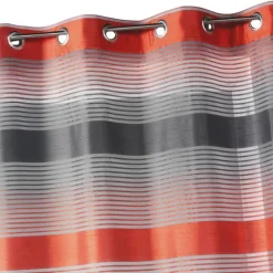 Voilage organza tissé à rayures horizontales