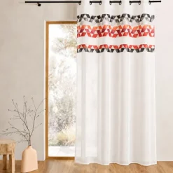 Voilage à parement haut motif de triangles