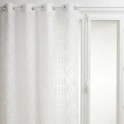 Voilage épuré à jacquard