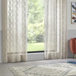 Voilage épuré à jacquard