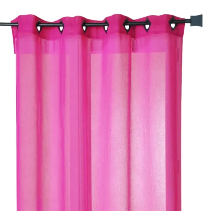 Voilage rose grande largeur