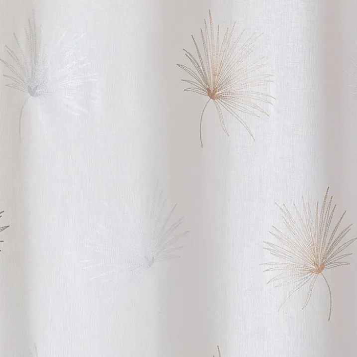 Voilage tamisant broderie palme
