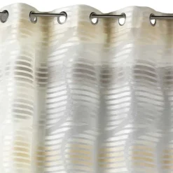 Voilage tamisant en jacquard à rayures verticales ondulées