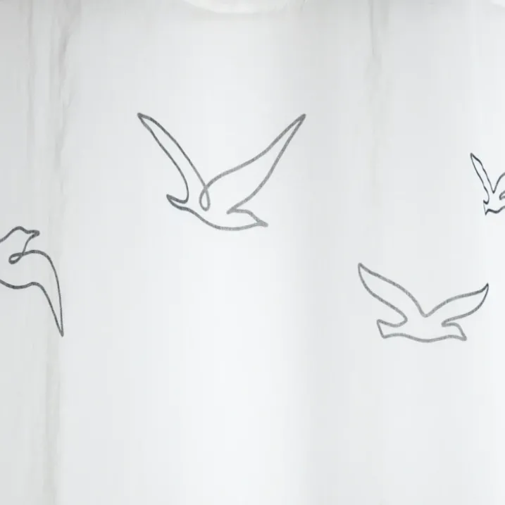 Voilage tamisant à œillets motif oiseaux