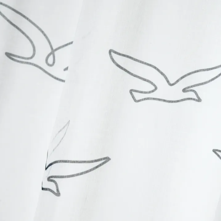Voilage tamisant à œillets motif oiseaux