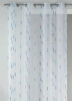 Voilage tamisant à motifs discrets de rayures