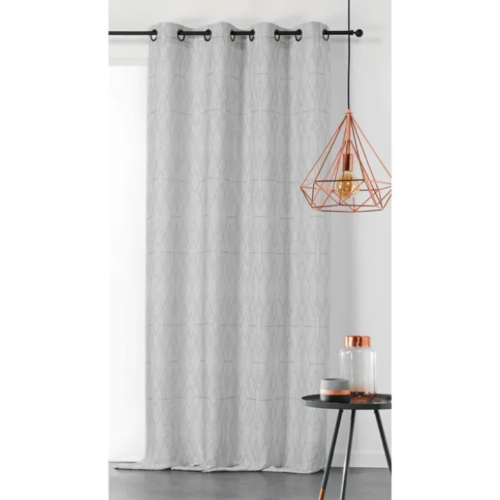 Voilage à tendance géométrique