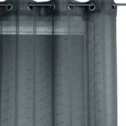 Voilage tissé à fines rayures filetées