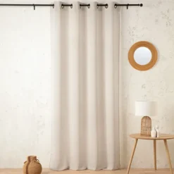 Voilage uni en laine avec oeillets