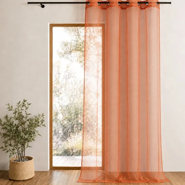 Voilage uni en maille filet