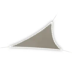 Voile d’ombrage triangulaire avec leds solaires